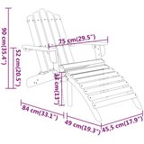 vidaXL 3-dijelna vrtna garnitura Adirondack masivno bagremovo drvo | shoptok.hr