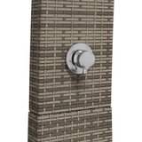Vanjski tuš sivi 55x60x224 cm od poliratana i bagremovog drva | shoptok.hr