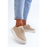 Boto Lace-up Platform Sneakers in Beige Tanvi | Shoptok.si