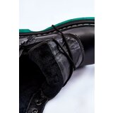 EVENTO Women's Lace Up Boots With Green Sole Black Trinah | Shoptok.si