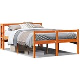 Maison Chic Posteljni okvir - Dvoposteljna postelja - Zakonska postelja z vzglavjem voščeno rjava 120x200 cm borovina, (21693467) Cene