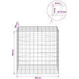  Gabion s žicom debljine 3,5 mm i mrežom 10x10 cm 100x100x100 cm | shoptok.hr