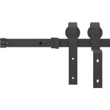 vidaXL Komplet opreme za drsna vrata 183 cm jeklo črne barve | Shoptok.si