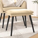 vidaXL stolček za noge kremno bel 45x29,5x39 cm žamet Cene