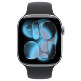 Apple Watch S11 GPS 46mm Space Grey Aluminium Case with Black Sport Band - M/L (mev44et/a) | ePonuda.com