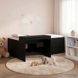  Krevet za djecu s visokim okvirom i stolom Crna 80 x 200 cm | shoptok.hr