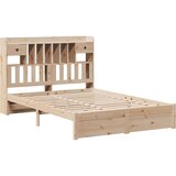 vidaXL Krevet s regalom za knjige bez madraca 140x190 cm od borovine | shoptok.hr