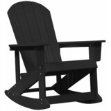 vidaXL Adirondack gugalnik Črna 73.5 x 92 x 90cm HDPE, (5000045016) | Shoptok.si