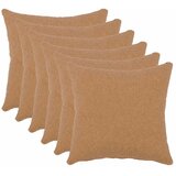  Presvlaka za jastuk 6 pcs HEERLEN Bež 45 x 45 cm Bouclé - Bež 45 x 45 cm 6 | shoptok.hr
