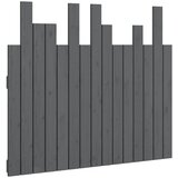 Maison Chic stensko posteljno vzglavje - vzglavna omarica - nočna omarica sivo 95,5x3x80 cm trdna borovina, (21706734) | Shoptok.si