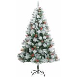  Umjetno božićno drvce S LED lampica Zelena i bijela 180 cm - 180 cm s LED-ima i plavim kuglicama | shoptok.hr