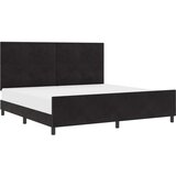  Postelja Črna 200x200 cm Žamet, (22049314) | Shoptok.si