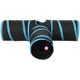  Tunel za mačke s 3 smjera crno-plavi 90 cm poliesterski | Eponuda.com