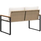  Klupa s jastukom Bež i krem bijela 115 x 65 x 72 cm Ratan | shoptok.hr