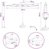  Vrtni Parasol s Podnožjem 300 x 300 cm Poliester Pravokutni | shoptok.hr