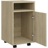  Bočni ormarić s kotačima boja hrasta 33 x 38 x 60 cm od iverice | shoptok.hr
