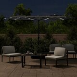  Dvostruki vrtni suncobran s LED svjetlima antracit 316 x 145 cm | shoptok.hr