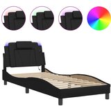  Okvir kreveta Viana s LED-om bez madraca crni 90 x 190 cm | shoptok.hr
