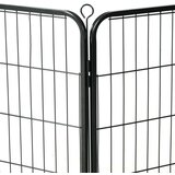 vidaXL Ograda za pse z 8 jeklenimi paneli 60x80 cm črne barve | Shoptok.si