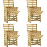  Komposter s letvicama 4 pcs Zelena 110 x 58 x 113 cm | shoptok.hr