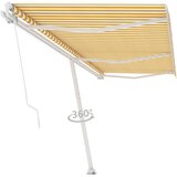  Samostojeća tenda na ručno uvlačenje 600 x 300 cm žuto-bijela | shoptok.hr