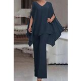 Fenzy Eleganten Komplet Tunike In Dolgih Hlač, Temno Moder | Shoptok.si