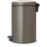 Brabantia Koš za smeti s pedalom 20 L s plastičnim vložkom - platina | Shoptok.si