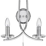 Searchlight Ascona Stenska svetilka s stekleno svečo, 2 žarnici, krom, E14, (22100618) Cene