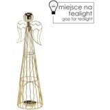 Metalni svijećnjak zlatni - Anđeo 37,3 cm