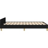  Posteljni okvir z vzglavjem črn 120x200 cm blago, (20795141) | Shoptok.si