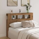 vidaXL LED posteljno vzglavje artisan hrast 140x18,5x103,5 cm inž. les | Shoptok.si