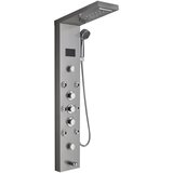 Wanmivezlo LED tuš panel, občutljiv na temperaturo, masažni curki, 8009 brušeni nikelj, (5000159281) | Shoptok.si