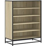 Maison Chic Omarica za obutev - Kopa za čevlje sonoma hrast 75x38x97,5 cm inž. les in kovina, (21778351) Cene