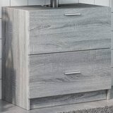 The Living Store Omarica za umivalnik siva sonoma 59x37x59 cm inženirski les - Omarica Za Umivalnik, (21436903) Cene