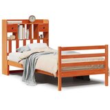 vidaXL Krevet s regalom za knjige bez madraca 90 x 190 cm od borovine | shoptok.hr