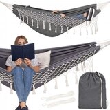 springos Dvosed hamac z nihajnimi trakovi za vrt, 200x150cm, nosilnost 200kg, krem ​​sive barve., (21630808) | Shoptok.si