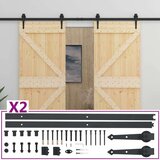  Klizna vrata s priborom za montažu 90 x 210 cm masivna borovina | shoptok.hr