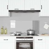 vidaXL Kuhinjski Backsplash Svetlo siva Steklo 110 x 50 cm Vzdržljiv | Shoptok.si