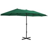  Vrtni suncobran s aluminijskom šipkom 460 x 270 cm zeleni | shoptok.hr
