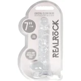 Realistic Dildo with Balls 7" 17 cm Transparent