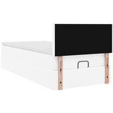  Okvir kreveta s madracem čisto bijela 90x190cm umjetna koža | Eponuda.com