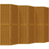 Furnova Paravan 6-delni rjav trden les pavlovnije, (21929696) | Shoptok.si