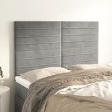  Uzglavlje svijetlosivo 144x5x118/128 cm baršunasto | shoptok.hr