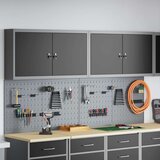  6-delnisetna omara za orodje in pegboard komplet, montirano na steno, črna kovina, (22048526) Cene