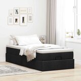 vidaXL otomanski okvir kreveta s madraca crni 100x200cm tkanine | shoptok.hr