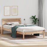 vidaXL Krevetna konstrukcija Smeđa 90 x 200 cm Čvrsta borova drva Cijene