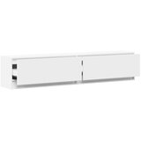 vidaXL Stenska TV omarica z LED lučkami bela 180x31x38 cm | Shoptok.si