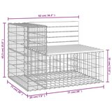  Vrtna klupa s gabionskim dizajnom 92 x 71 x 65,5 od borovine | shoptok.hr