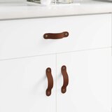  Ručke za ormariće 2 pcs Smeđa 96 mm PU | shoptok.hr