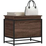 vidaXL Škatla s pokrovom rjavi hrast 60x40x51,5 cm inženirski les | Shoptok.si